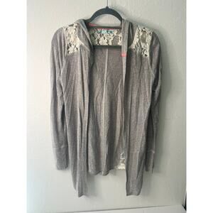 Maurices Hooded Open Cardigan Medium